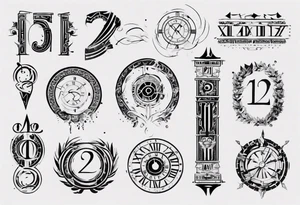 roman number tattoo idea