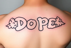 Dope spelled out in smoke
Clouds tattoo idea