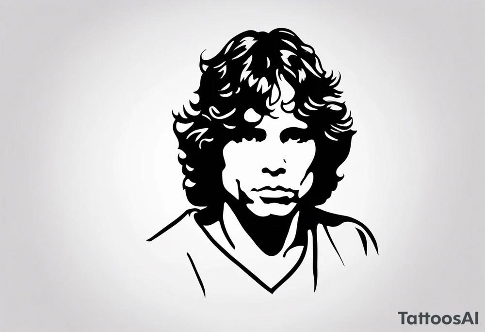 Jim Morrison In the style of ed  hard tattoo idea