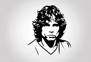 Jim Morrison In the style of ed  hard tattoo idea