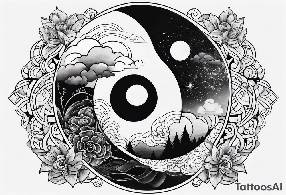 Ying yang with karpa tattoo idea