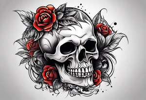 Old dirty skull tattoo idea