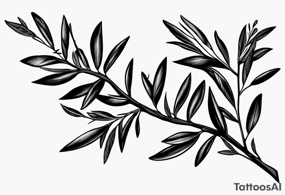An olive branch wrap for the forearm that converts into a thorn crown at the bottom tattoo idea