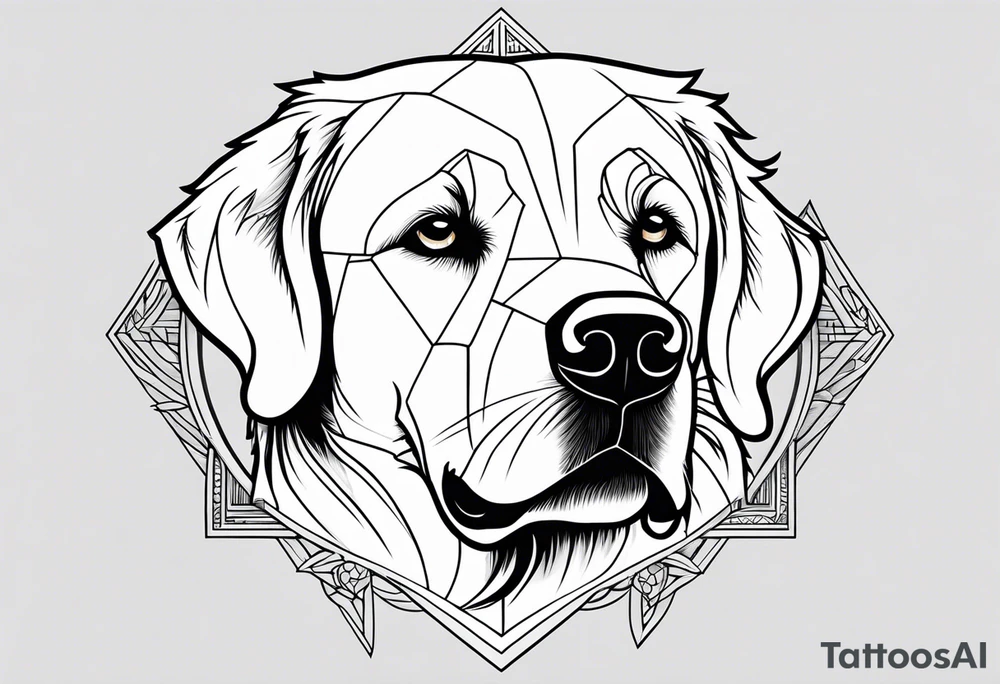 golden retriever texas tattoo idea