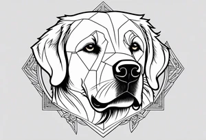 golden retriever texas tattoo idea