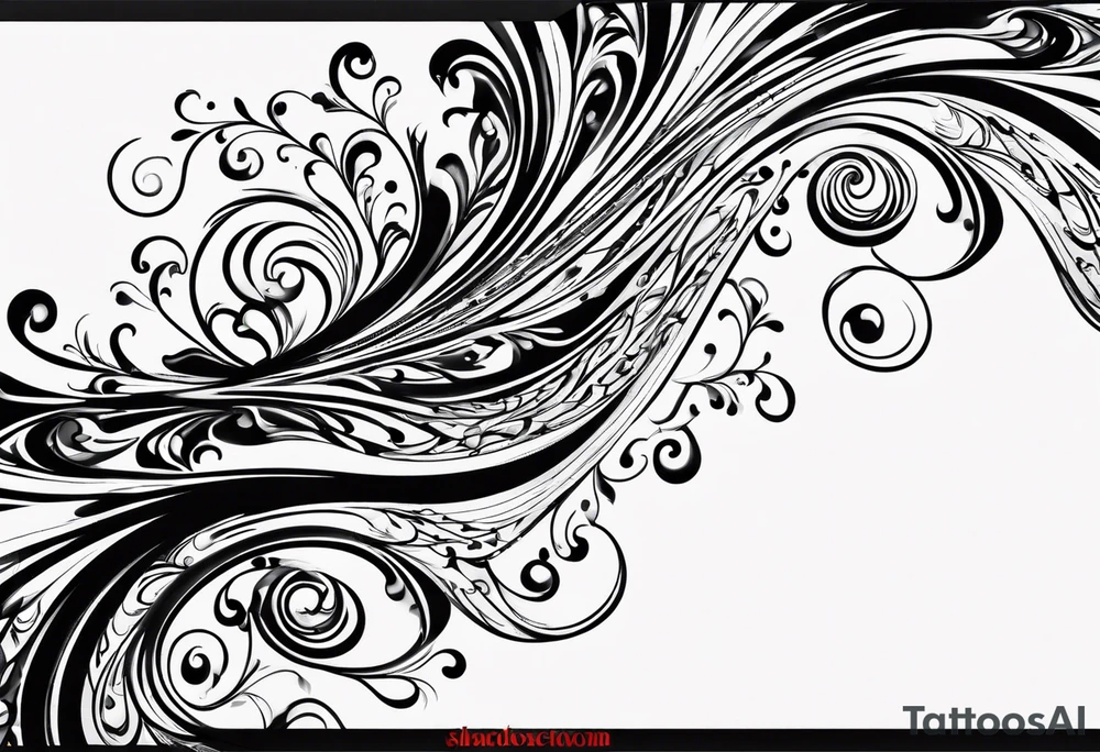 Swirls and whirls half sleeve tattoo idea