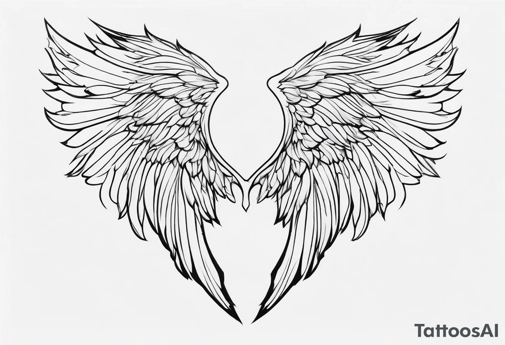 angel wings tattoo idea