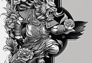 I want to create a full forearm tattoo made up of small tattoos that includes ankorg wat, terracotta warriors and Asian themes tattoo idea