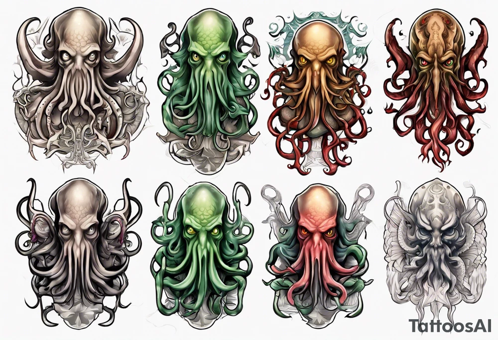 Cthulhu god tattoo idea