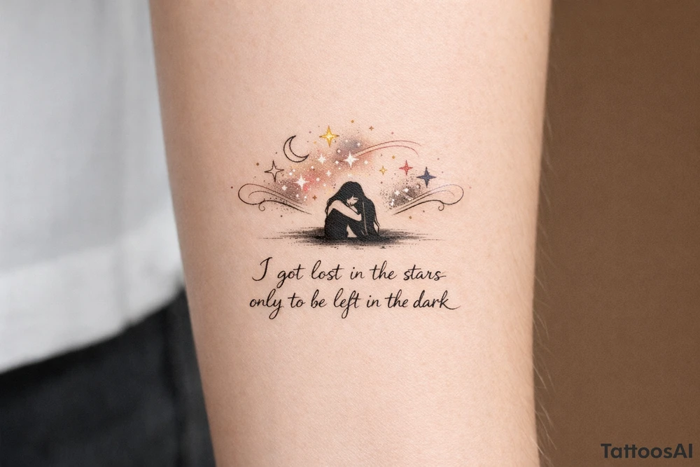 I got lost in the starrs only to be left in the dark tattoo idea
