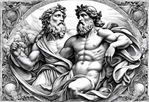 the creation by Michaelangelo tattoo idea