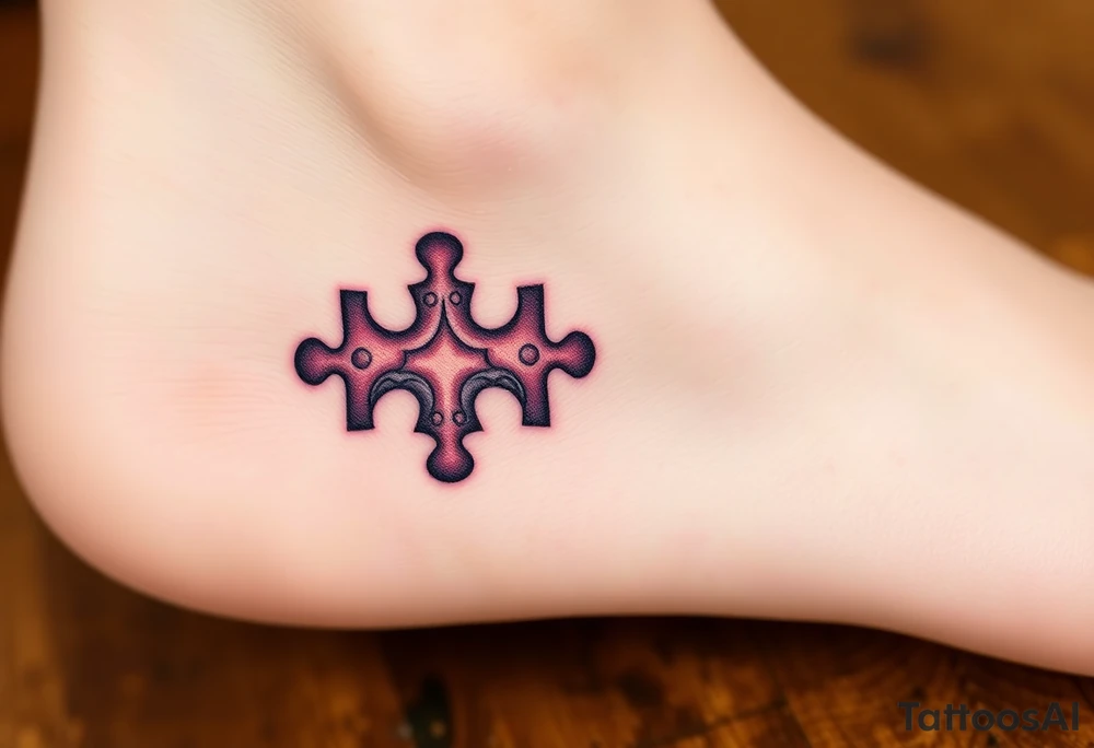 autism puzzle piece tattoo idea