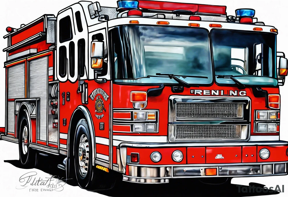 fire engine tattoo idea