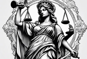 lady justice tattoo idea