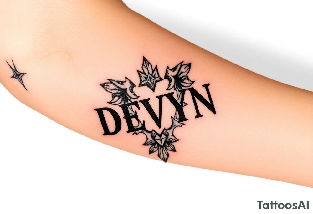 My name DEVYN Kaleb Gans tattoo idea