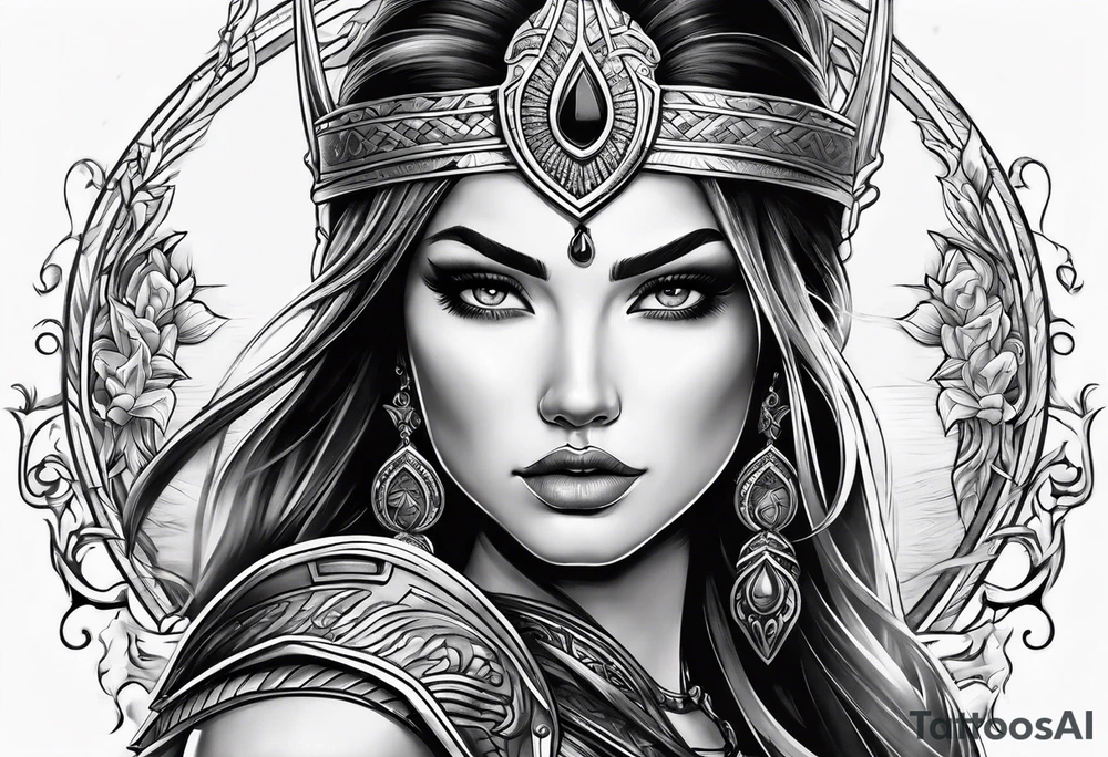 Warrior princess tattoo idea