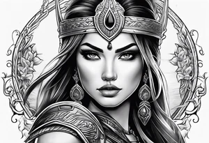 Warrior princess tattoo idea