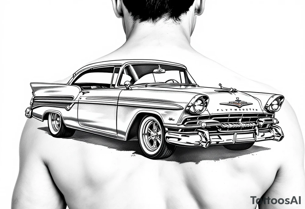 1956 Plymouth Belvedere tattoo idea