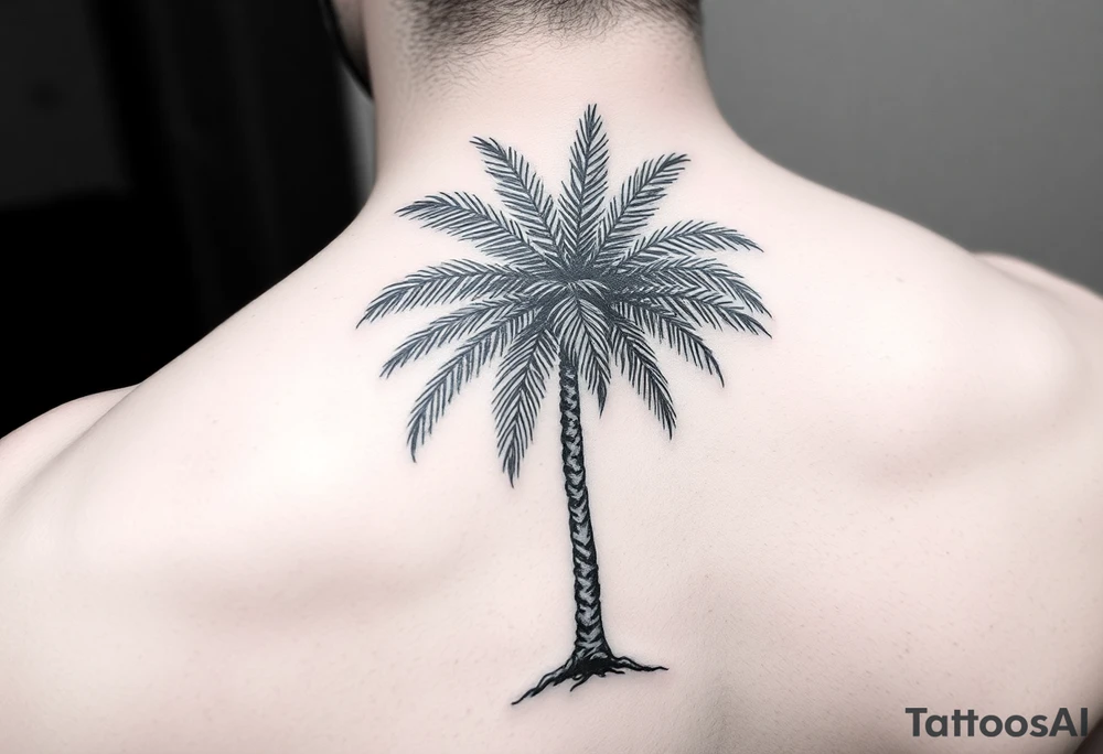 palm tree tattoo tattoo idea