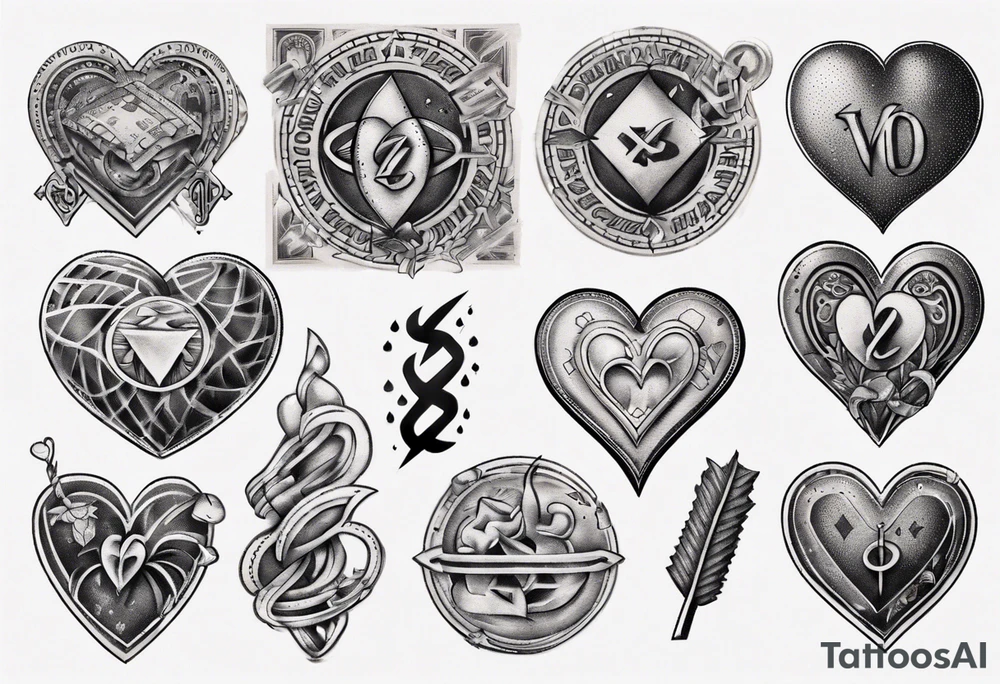 Money and Heart tattoo idea