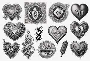 Money and Heart tattoo idea