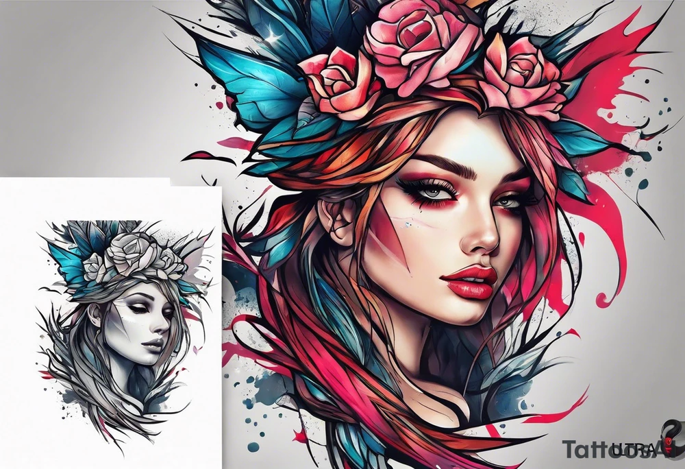 Ripped skin wound tattoo design tattoo idea