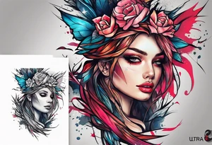 Ripped skin wound tattoo design tattoo idea