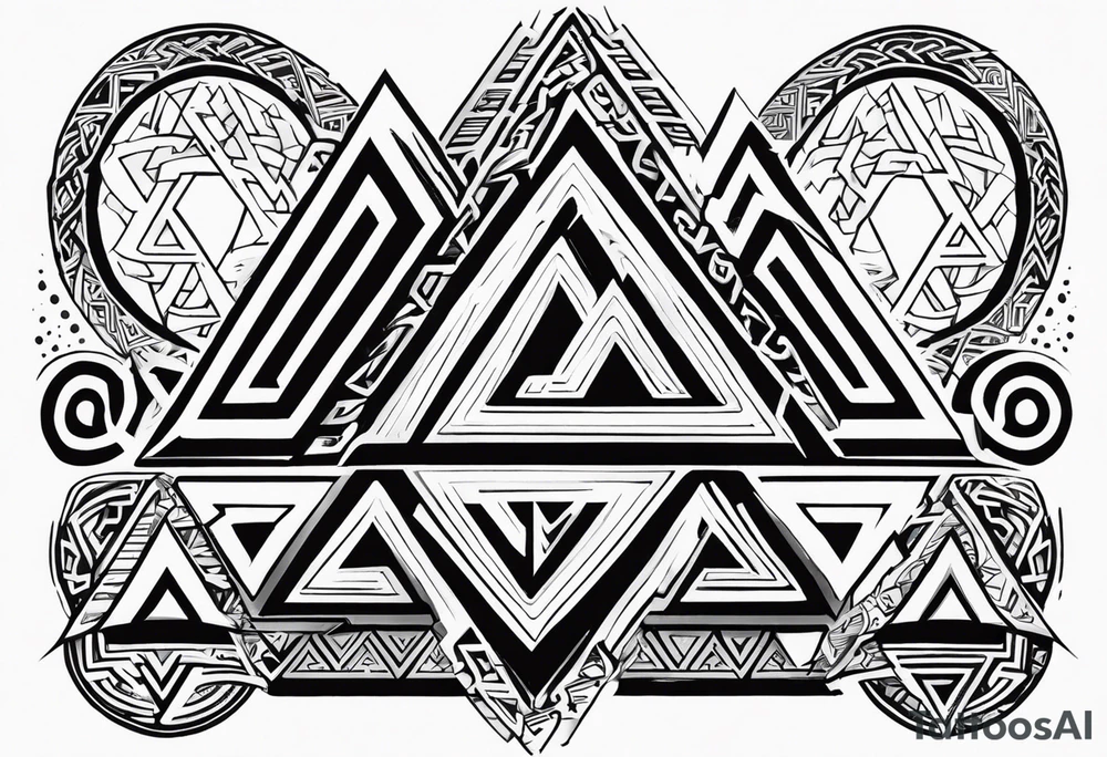 Valhalla word 
valknut tattoo idea