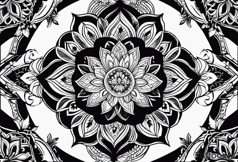 Mandala simple tattoo idea