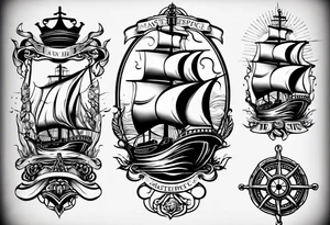 This tattoois a lower leg sleeve.

I want a nautical themed tattoo tattoo idea