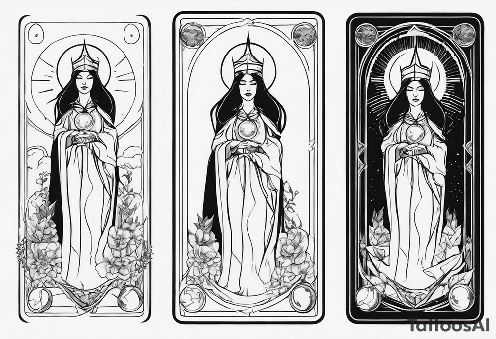 High priestess tarot card tattoo idea