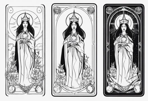 High priestess tarot card tattoo idea