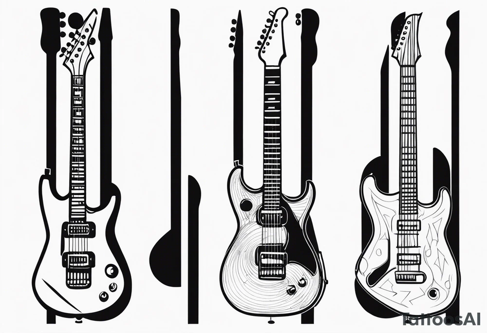 Electric guitar tattoo idea