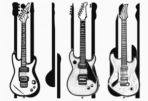 Electric guitar tattoo idea