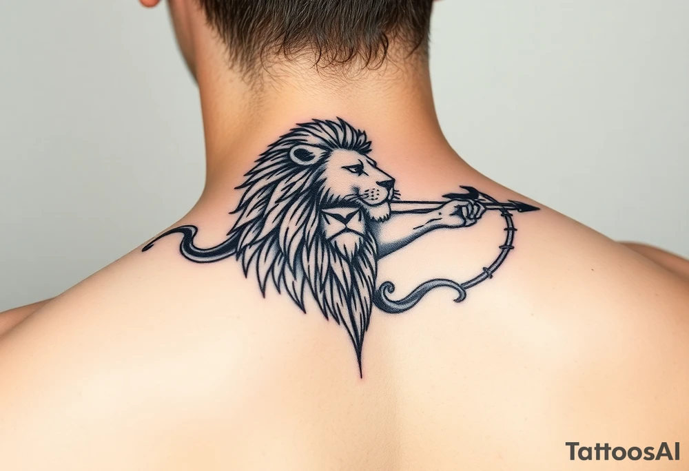 Leo and Sagittarius combined tattoo idea