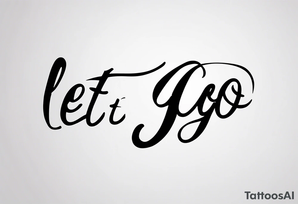 Elegant but simple design of the words Let Go tattoo idea