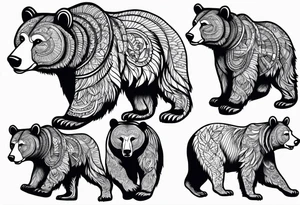 Dancing bear tattoo idea