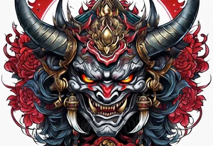 Cyber oni tattoo idea