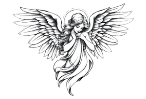 Angel in heaven memorial tattoo tattoo idea