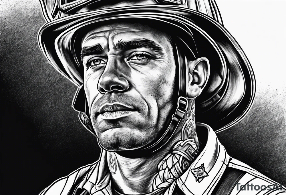 Dead firefighter tattoo idea