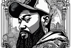 Wu-Tang font saying down by Law tattoo idea