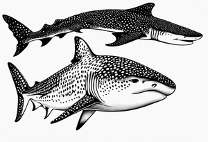 whaleshark, simple tattoo idea