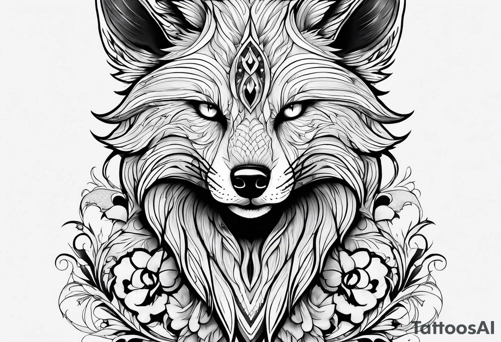 Demon renard tattoo idea