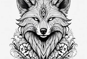 Demon renard tattoo idea