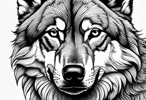 Alpha wolf tattoo idea