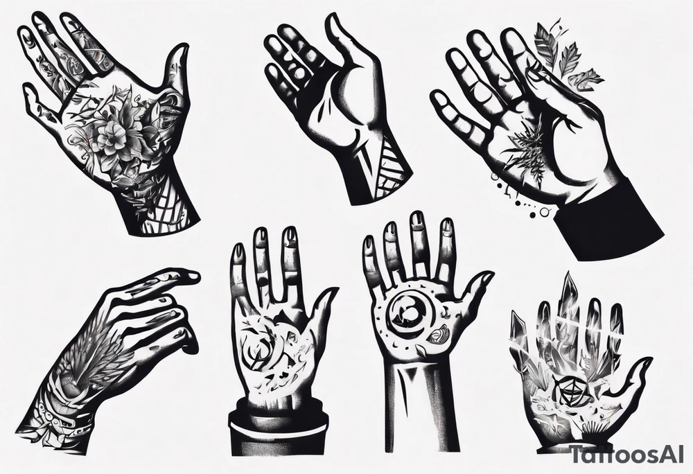 hand manipulating a man tattoo idea