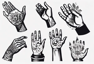 hand manipulating a man tattoo idea