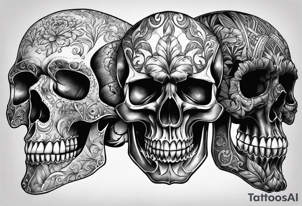 Skull and click tattoo idea