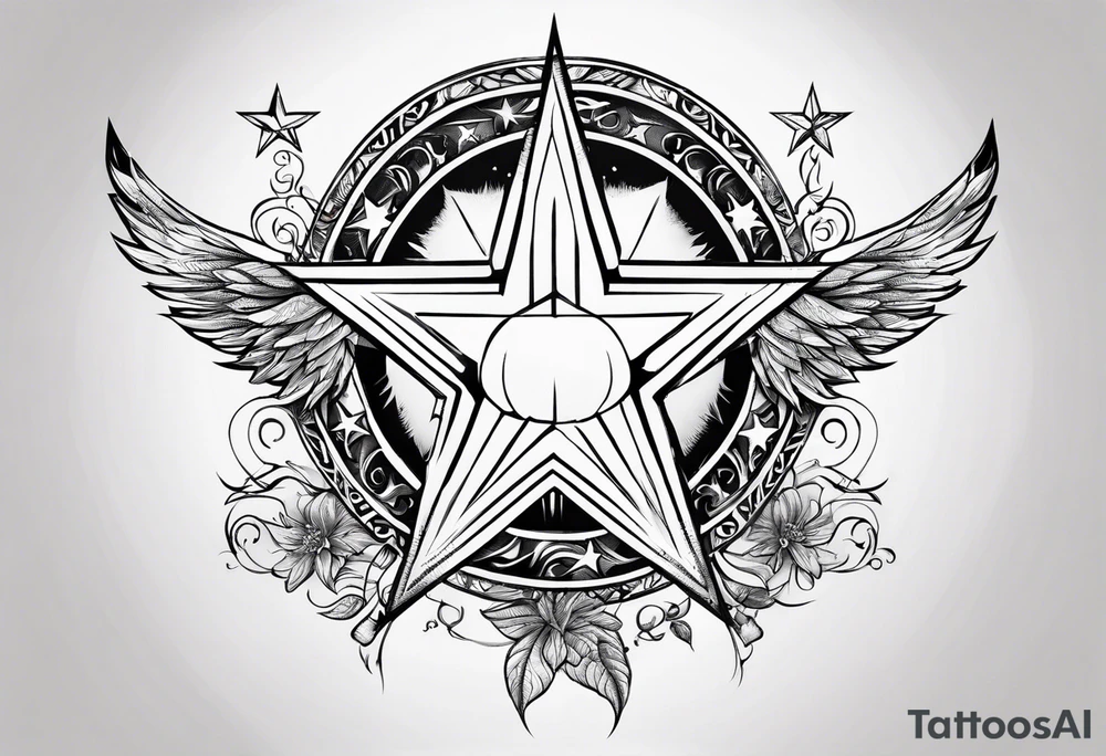 Leo and sagittarius zodiac star symbols tattoo idea