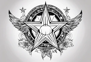 Leo and sagittarius zodiac star symbols tattoo idea